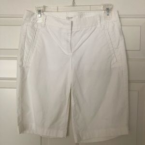 2/$25 J CREW White Long Bermuda Shorts